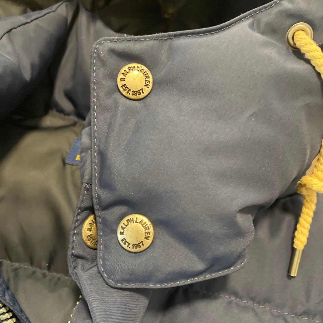 【新品】 ポロラルフローレン ダウンベスト　S ネイビー　フード付き