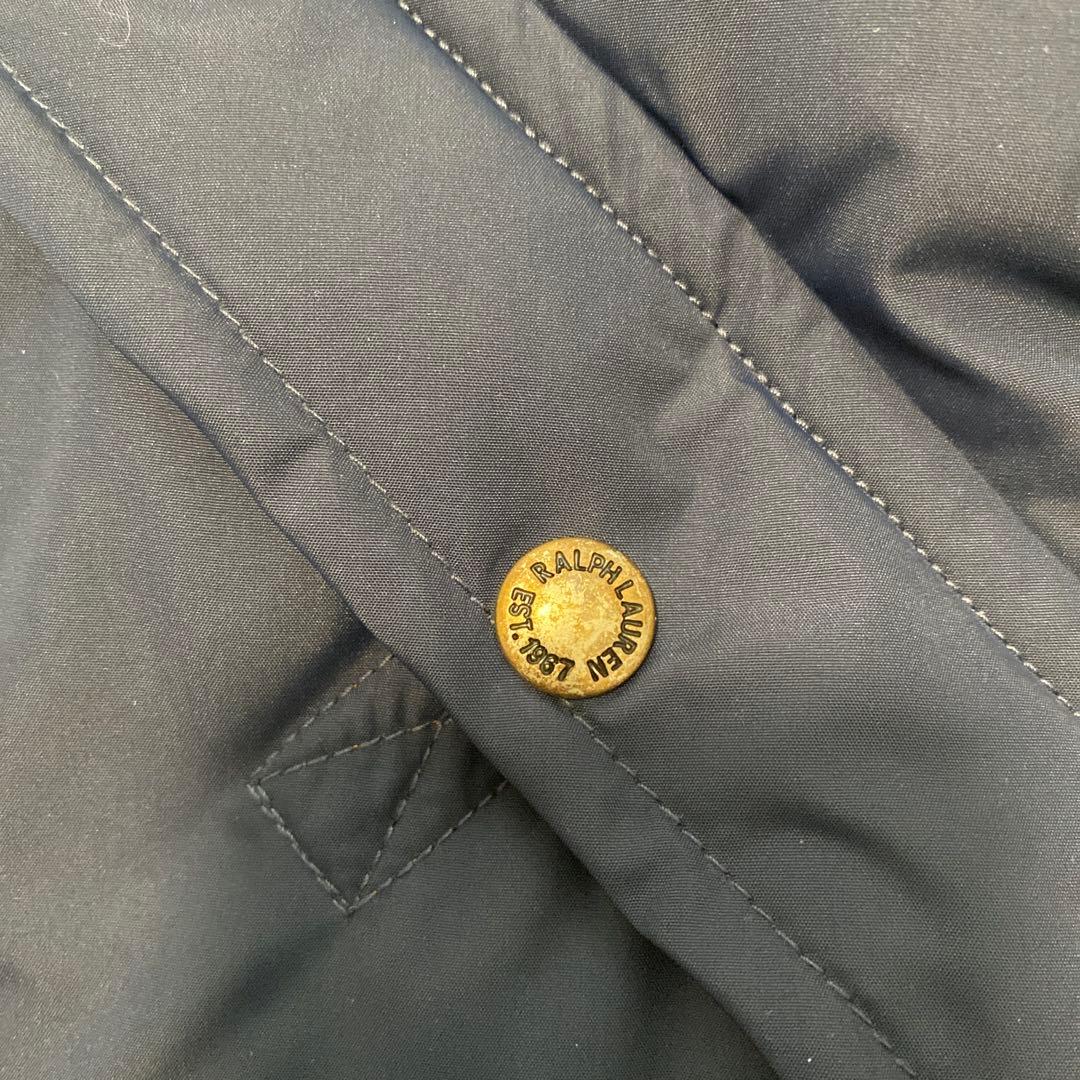 【新品】 ポロラルフローレン ダウンベスト　S ネイビー　フード付き