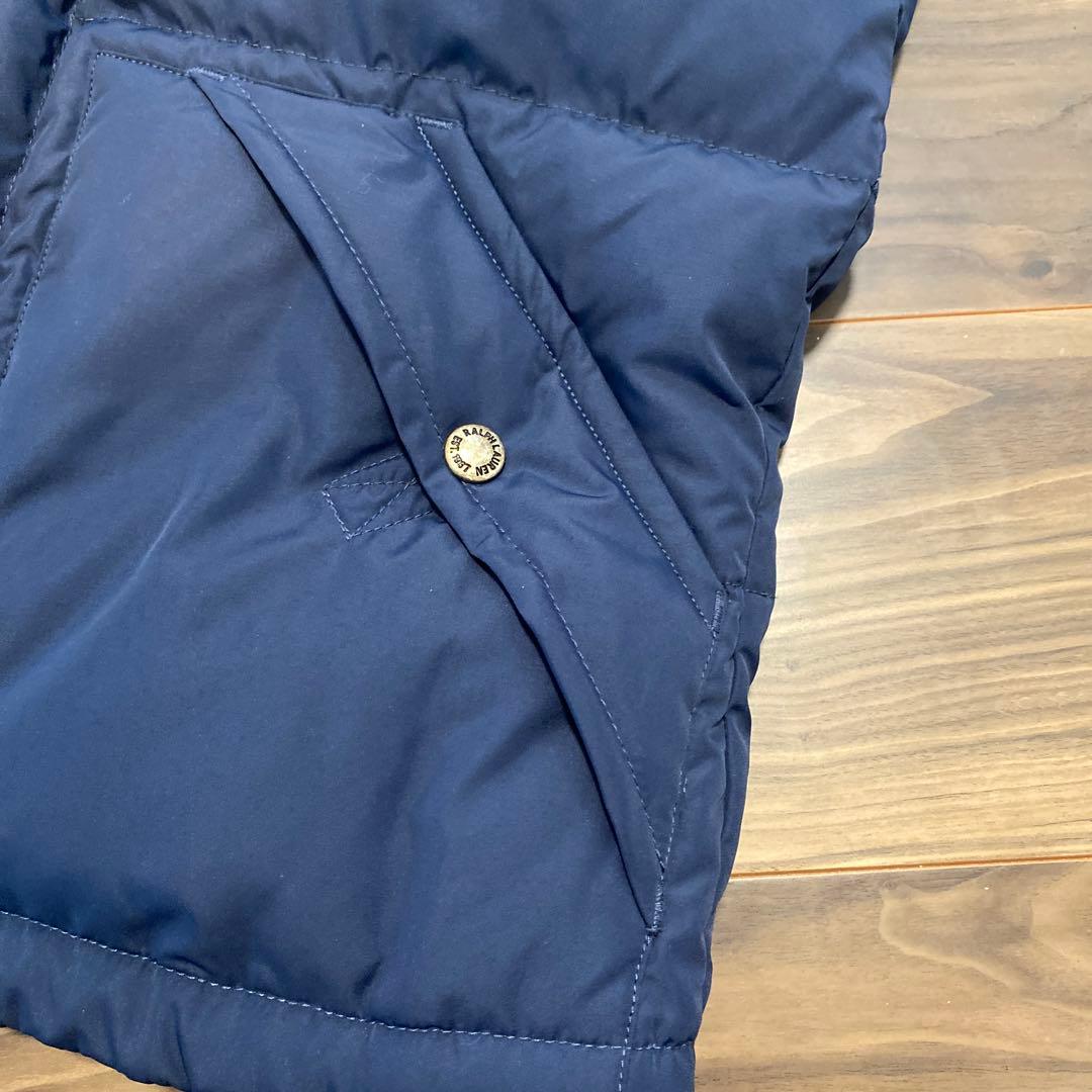 【新品】 ポロラルフローレン ダウンベスト　S ネイビー　フード付き