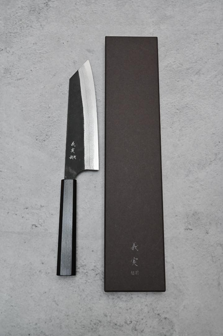 加藤 義実 Yoshimi Kato 黒打 ダマスカス 青紙スーパー文化包丁