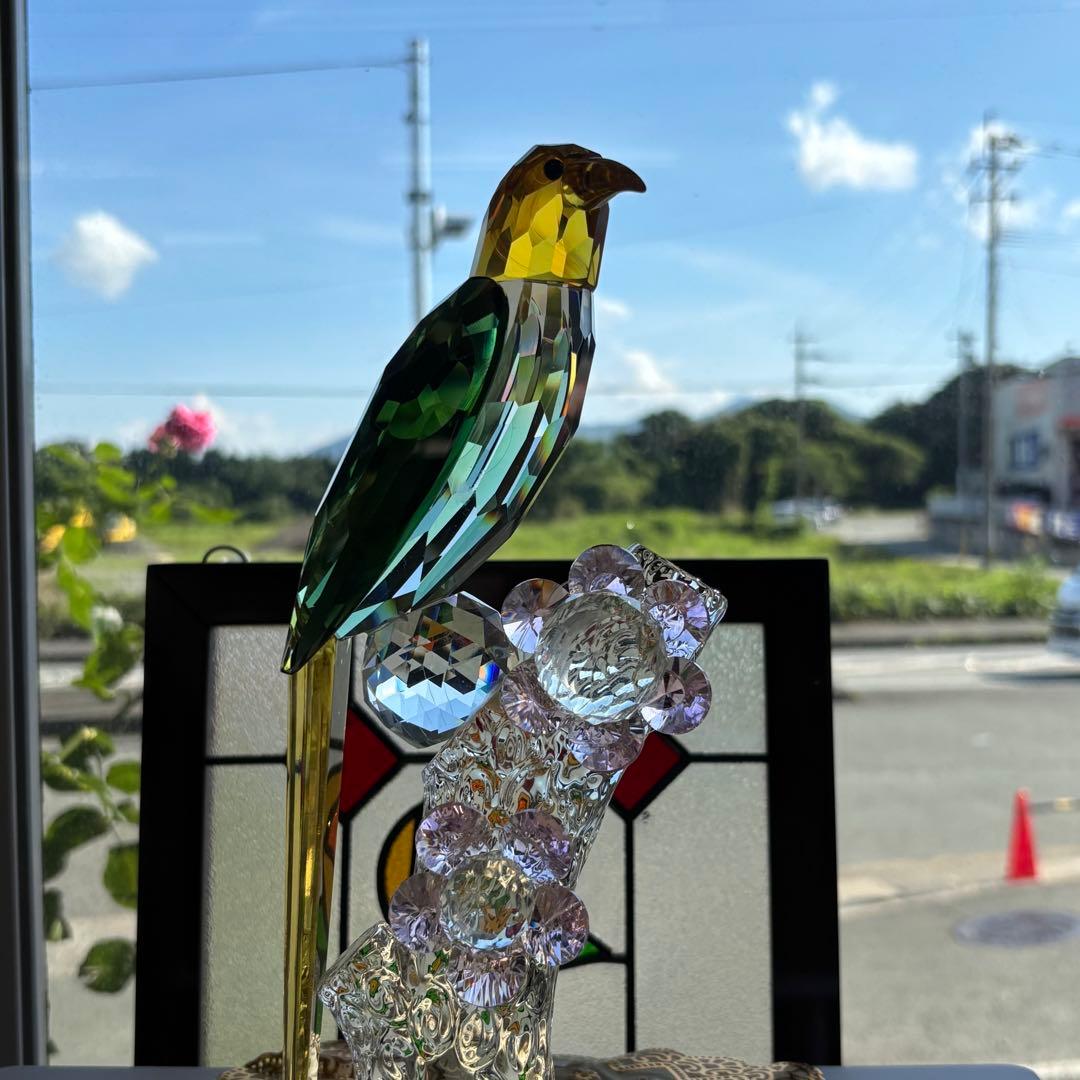 クリスタル製 鳥の置物