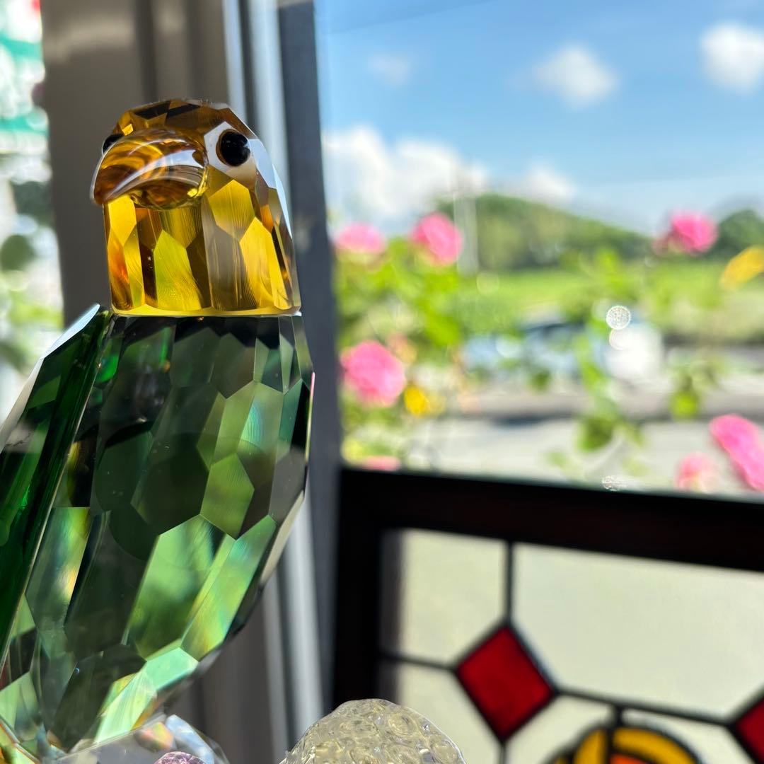 クリスタル製 鳥の置物