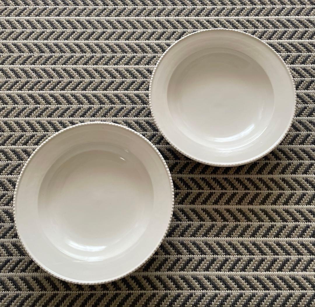 岡田直人　縁しのぎリム深皿2枚セット