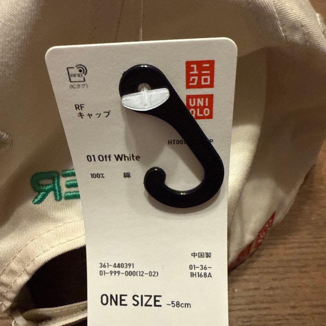 ユニクロ　フェデラー　RF　帽子　01オフホワイト　新品タグ付