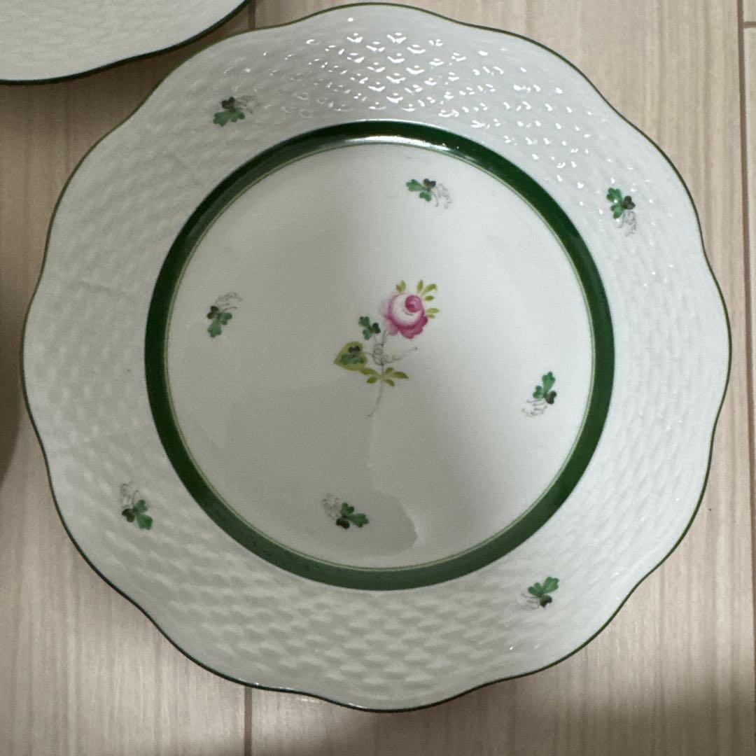 Herend ヘレンド ウィーンの薔薇 プレート 3枚セット