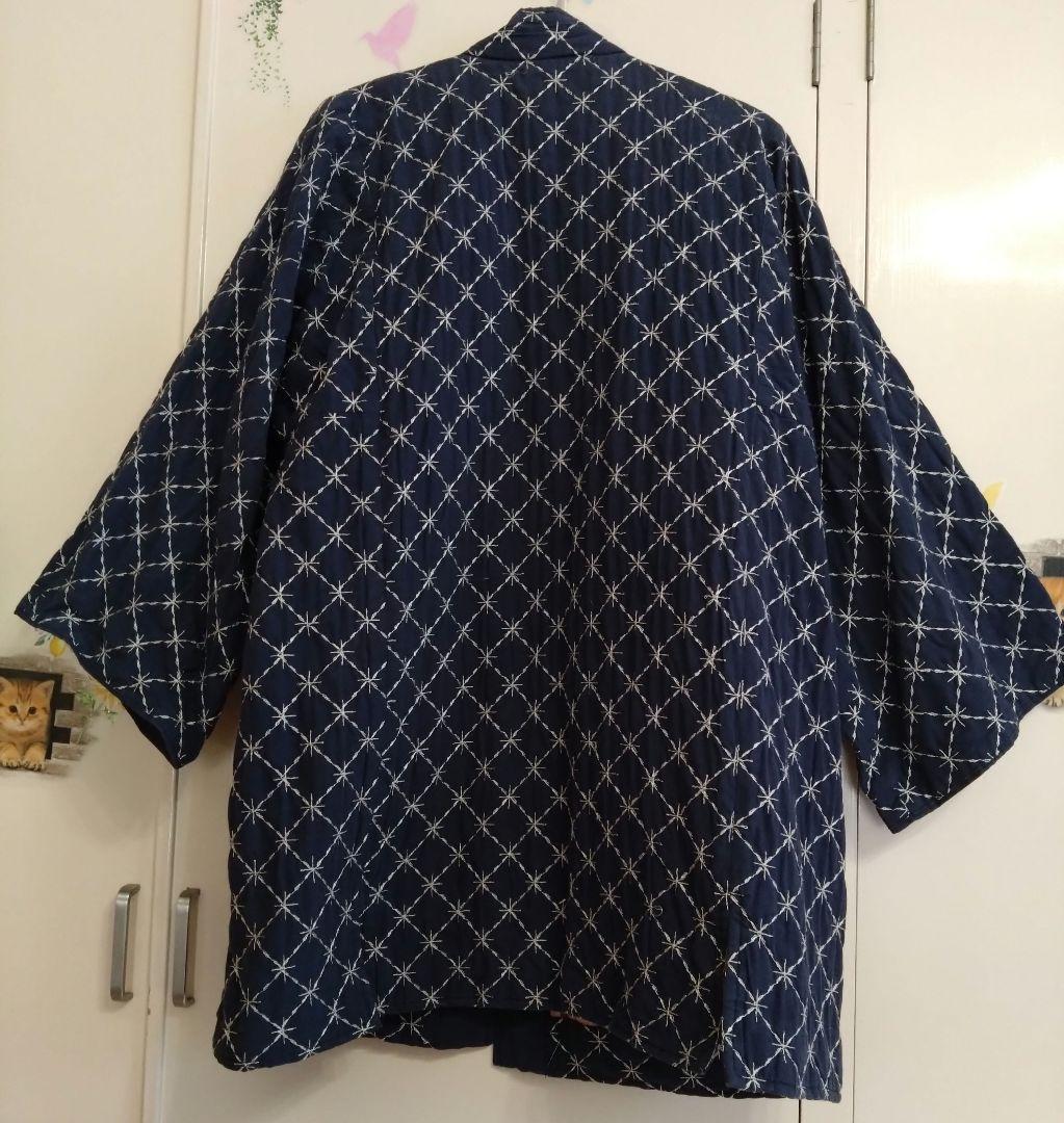 珍品　アンティーク　味わいある　ハンドメイド風　刺し子風　お洒落　羽織り