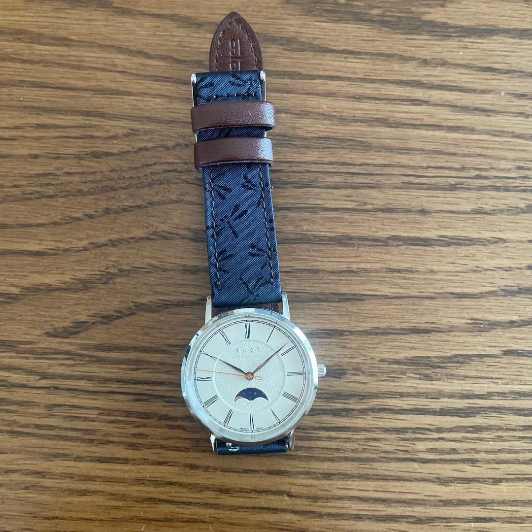 Knot ノット 時計 クラシック ムーンフェイズ シルバー ＆ アイボリー