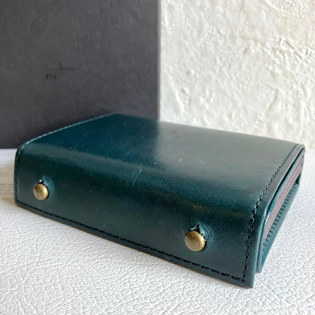 美品 エムピウ m＋ ミッレフォッリエ ブスケット オセアノ 折り財布 メンズ