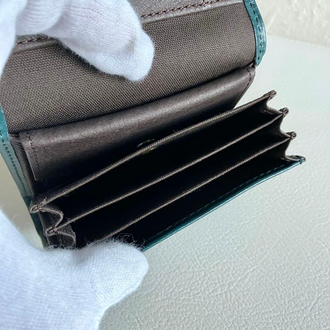 美品 エムピウ m＋ ミッレフォッリエ ブスケット オセアノ 折り財布 メンズ