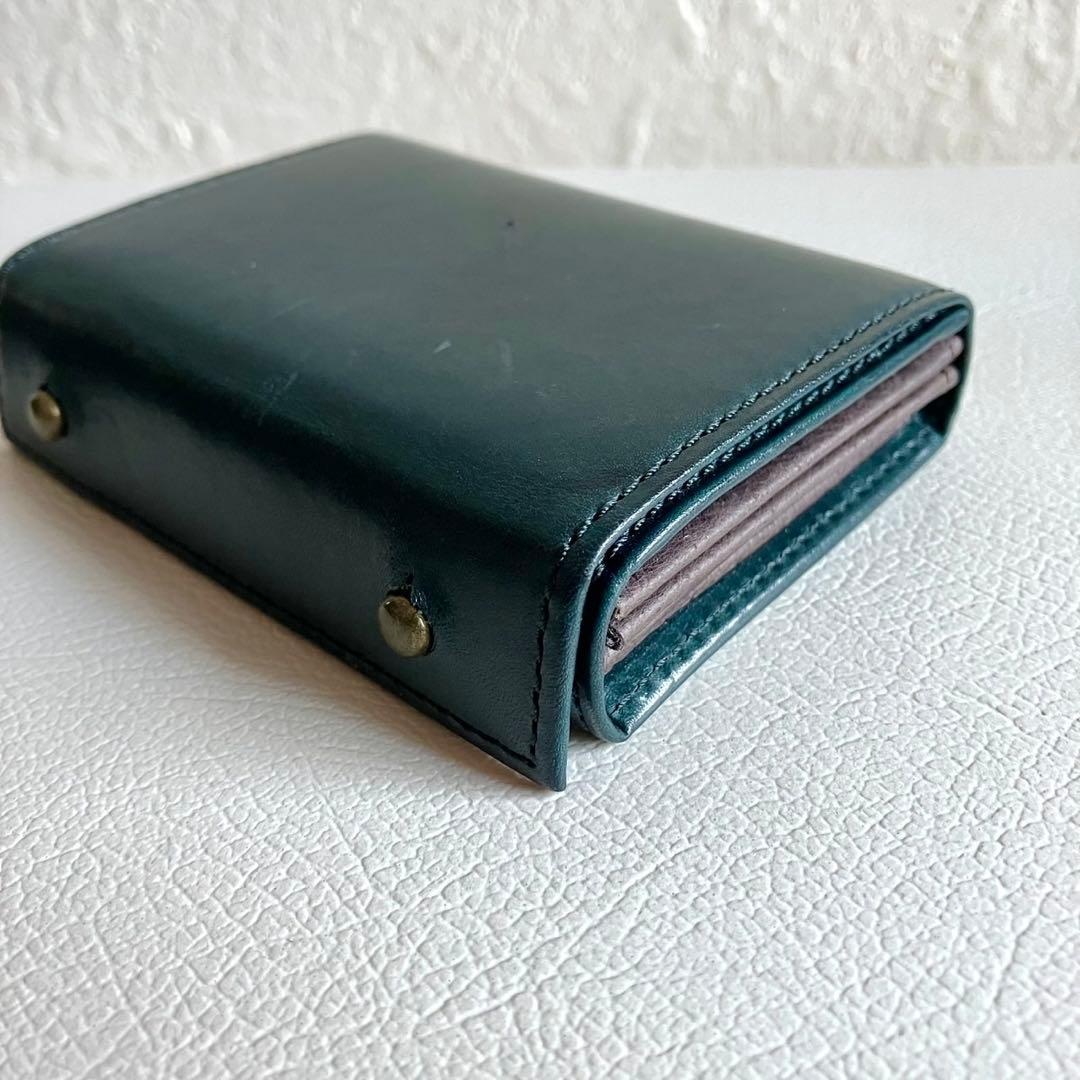 美品 エムピウ m＋ ミッレフォッリエ ブスケット オセアノ 折り財布 メンズ