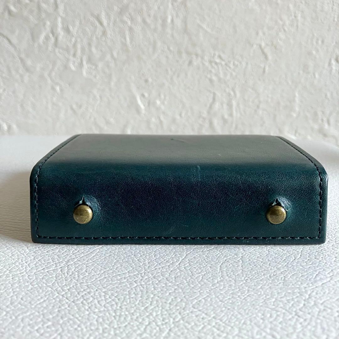 美品 エムピウ m＋ ミッレフォッリエ ブスケット オセアノ 折り財布 メンズ