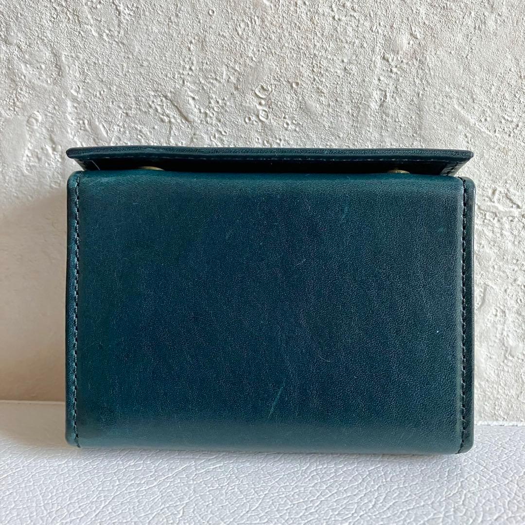 美品 エムピウ m＋ ミッレフォッリエ ブスケット オセアノ 折り財布 メンズ