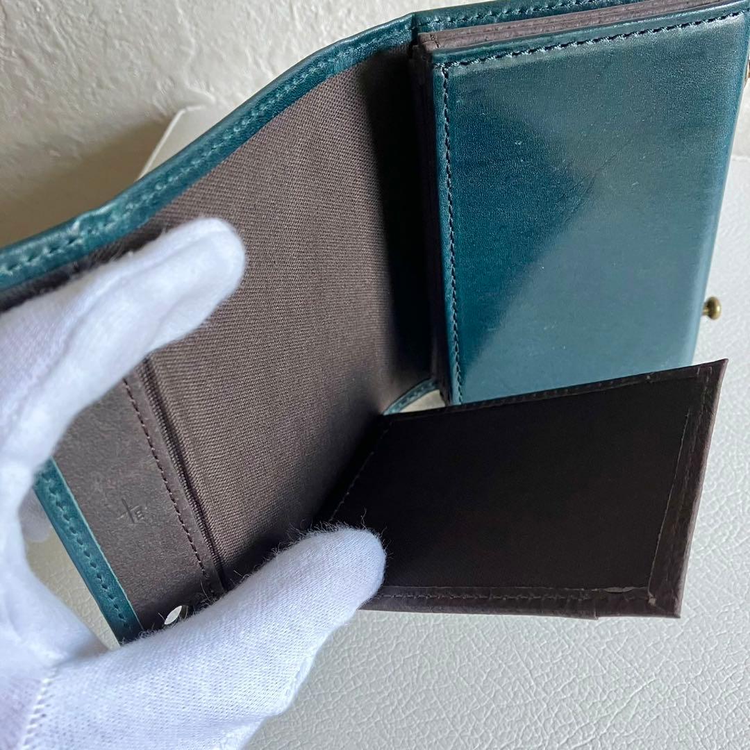 美品 エムピウ m＋ ミッレフォッリエ ブスケット オセアノ 折り財布 メンズ