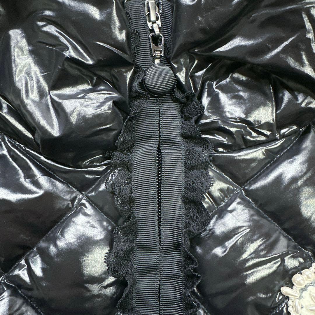 極美品 スーパービューティ ダウンコート ロングジレ 異素材ドッキング ボア