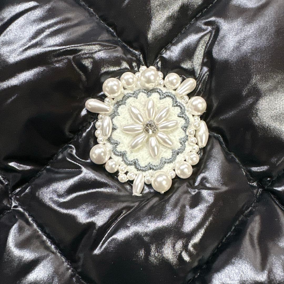 極美品 スーパービューティ ダウンコート ロングジレ 異素材ドッキング ボア