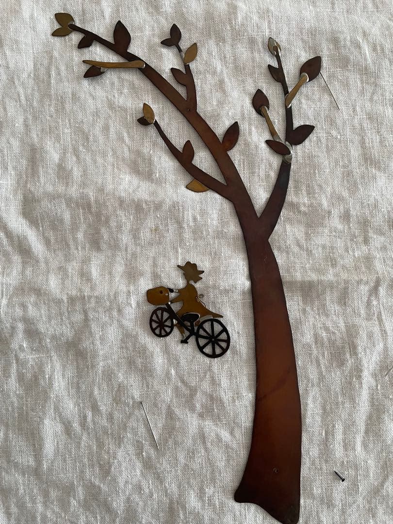 【再値下げ】一点物 charan 山田亜衣 真鍮 銅 壁飾り ブローチにも