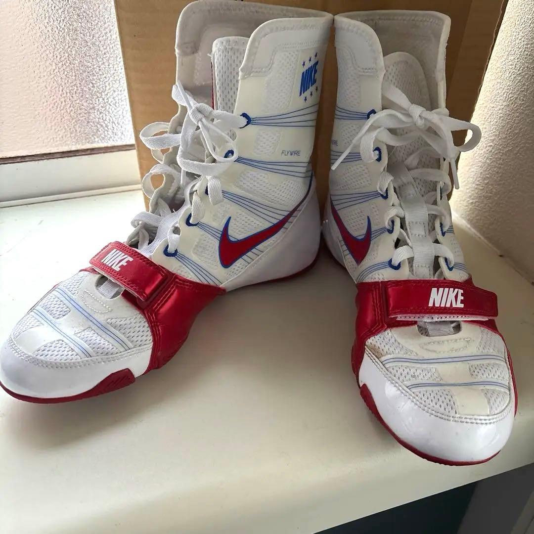 NIKE ハイパーKOボクシングシューズ ホワイト/レッド