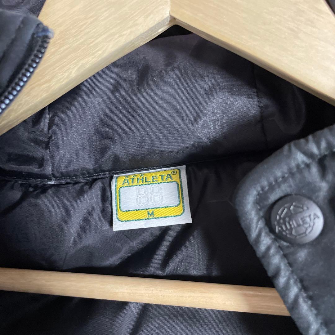 ATHLETA フード付き ブラック ベンチコート ダウンジャケット