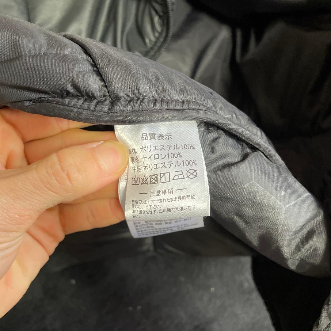 ATHLETA フード付き ブラック ベンチコート ダウンジャケット