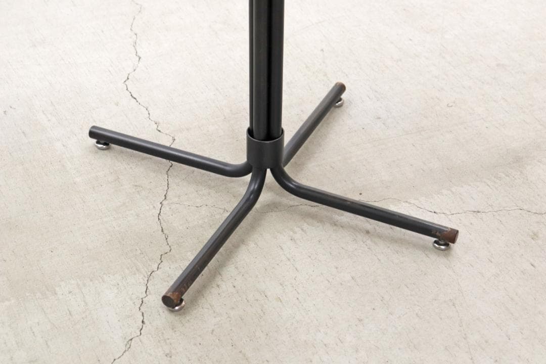 クラッシュゲート バインド タモ無垢材 ラウンド カフェテーブル アイアン