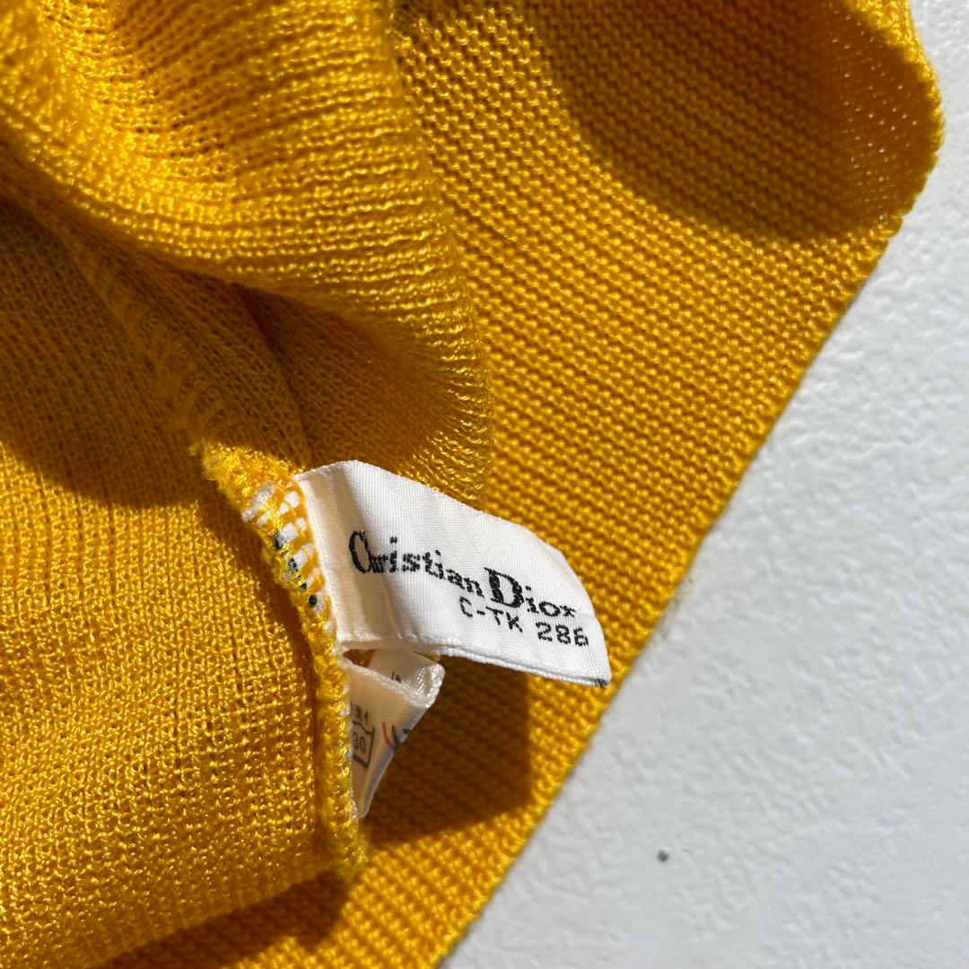 入手困難✨ ディオール 半袖ニット サマーニット ロゴ イエロー コットン