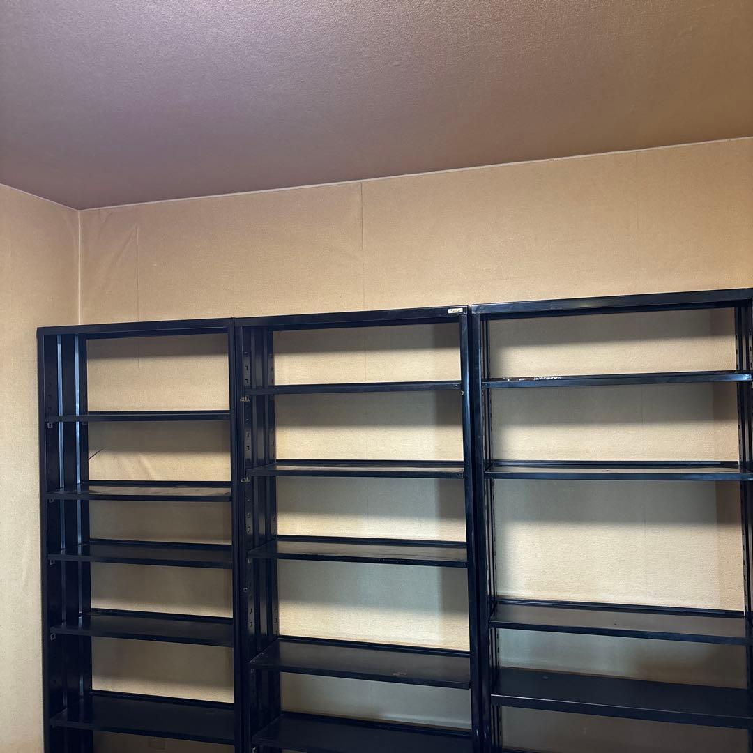 引き取り限定 Rkスチールラック ブラック4段 黒 約180❎80 3つ