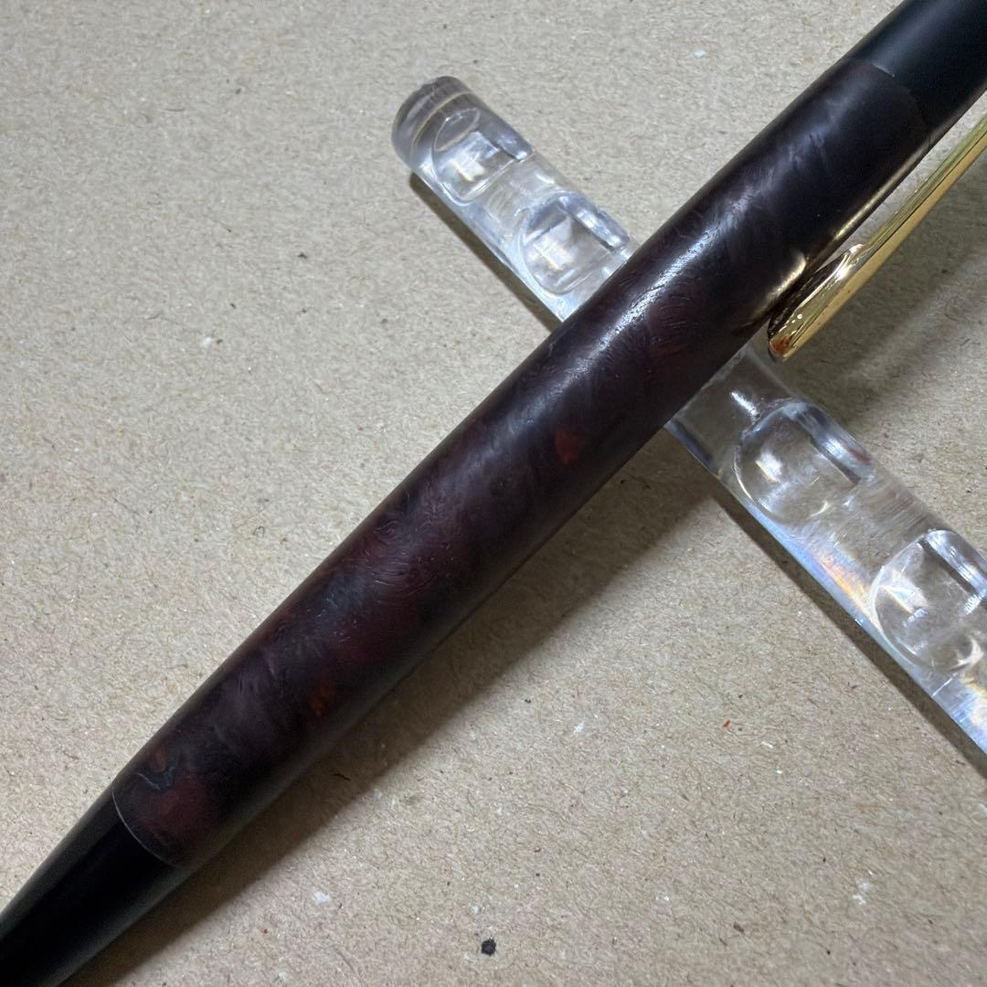 希少 野原工芸 特上花梨瘤杢 シャーペン 0.5mm ゴールド金具 固定式金具