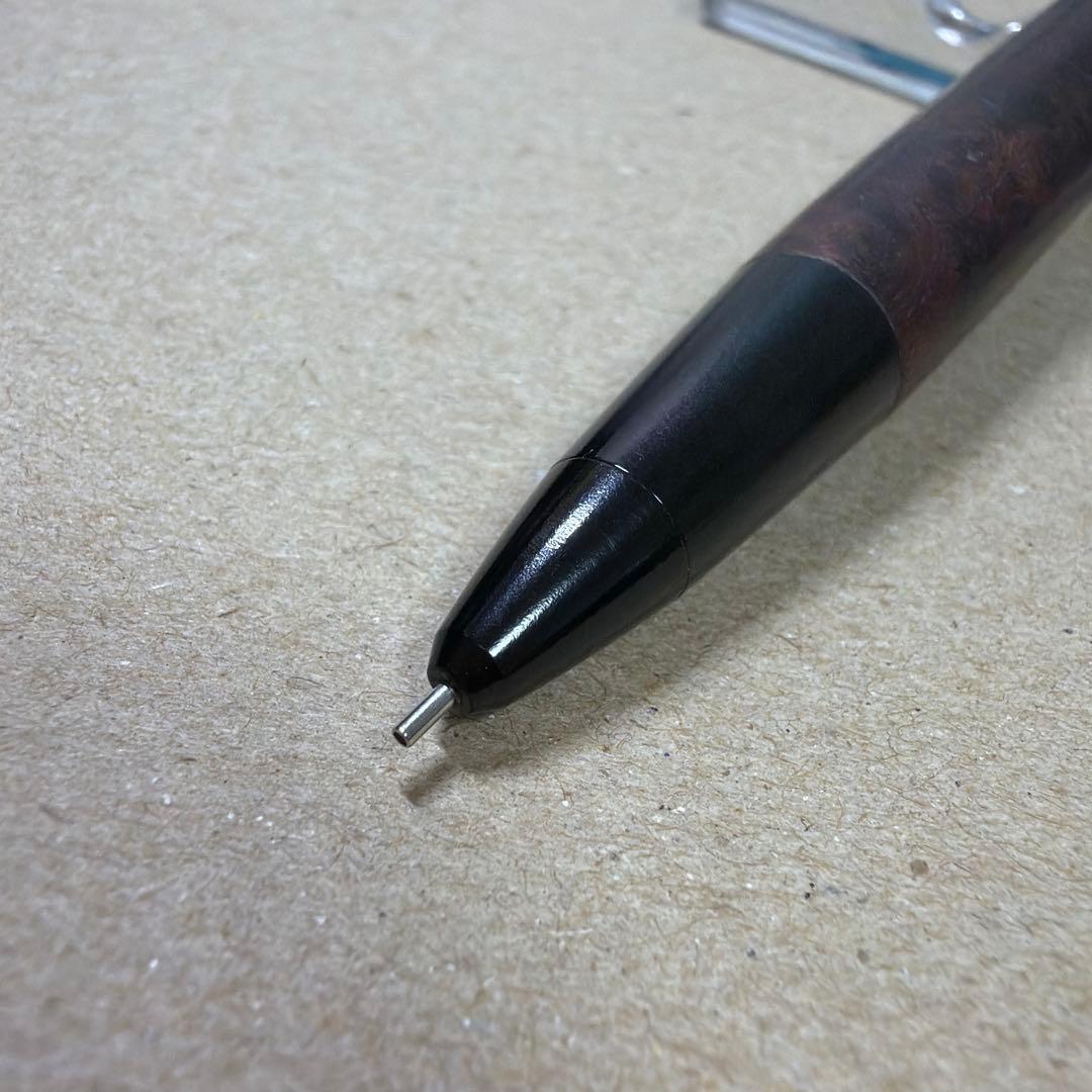 希少 野原工芸 特上花梨瘤杢 シャーペン 0.5mm ゴールド金具 固定式金具