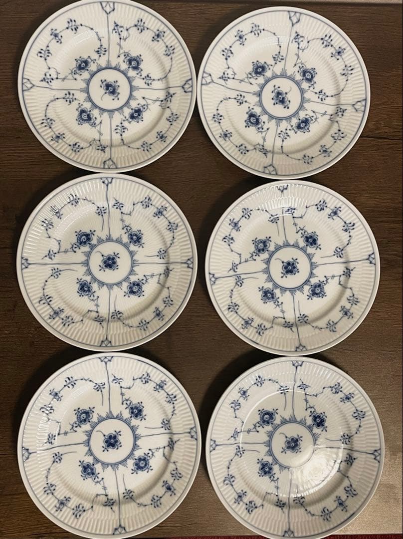 ロイヤルコペンハーゲン ブルーレット プレイン 19cm 6枚セット
