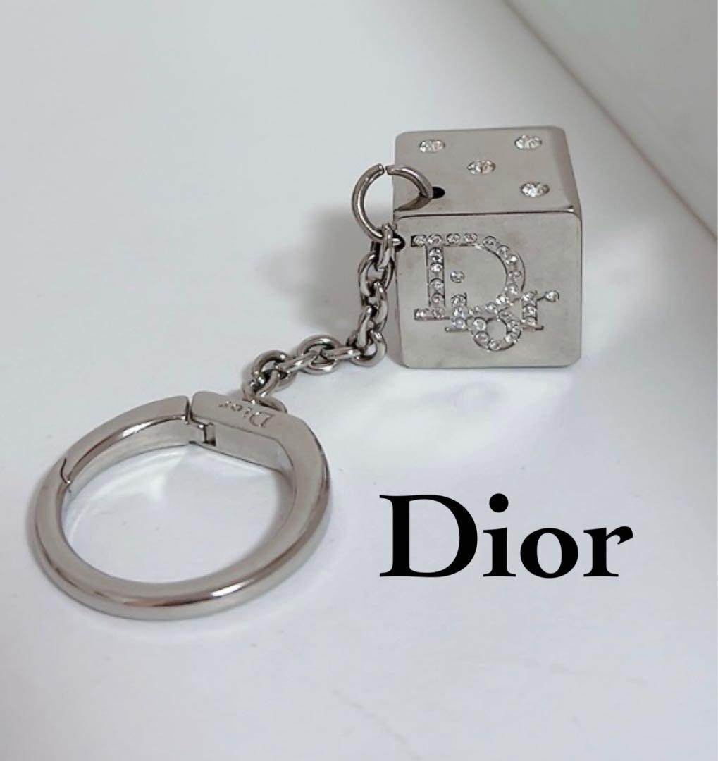Christian Dior キーホルダー サイコロ　ダイス シルバー男女兼用