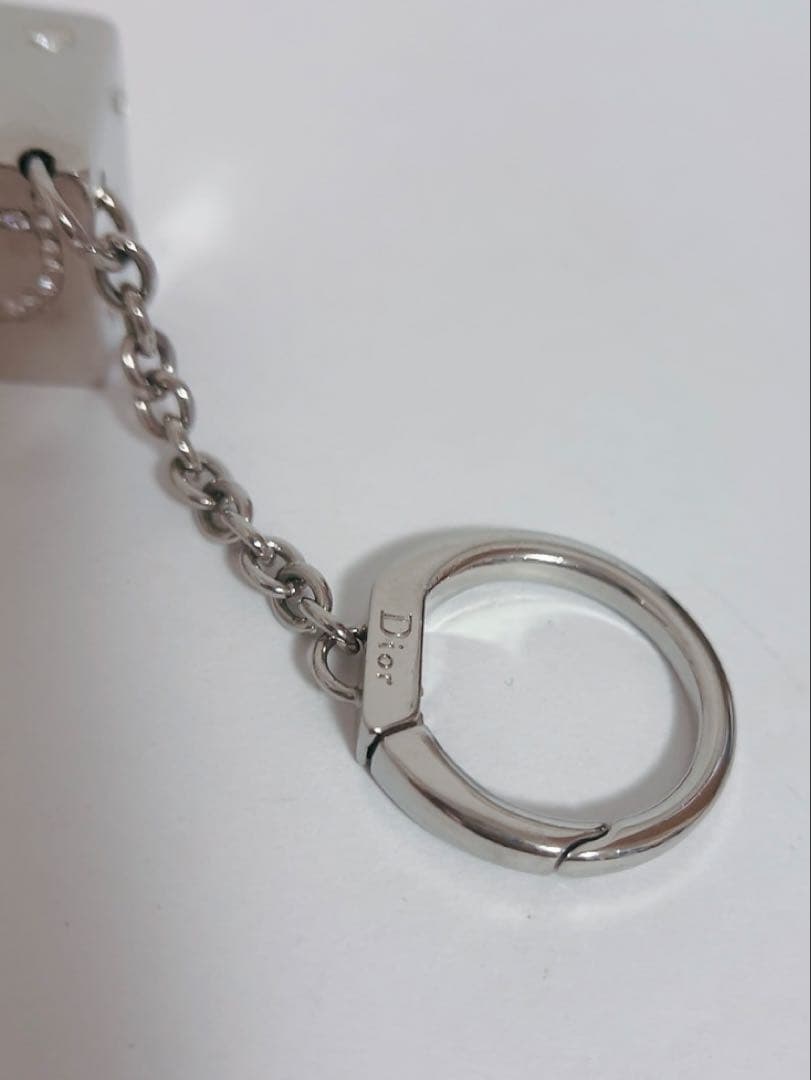 Christian Dior キーホルダー サイコロ　ダイス シルバー男女兼用