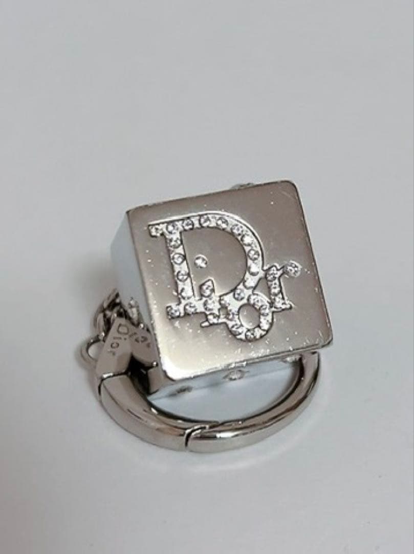 Christian Dior キーホルダー サイコロ　ダイス シルバー男女兼用