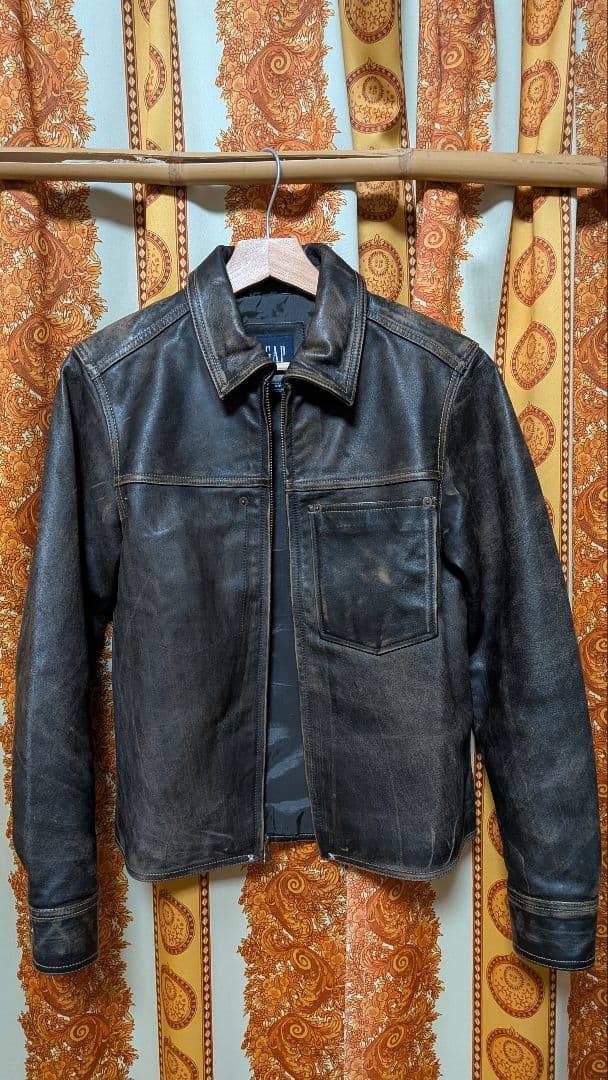 GAP レザージャケット　短丈　ヴィンテージ　牛革　S