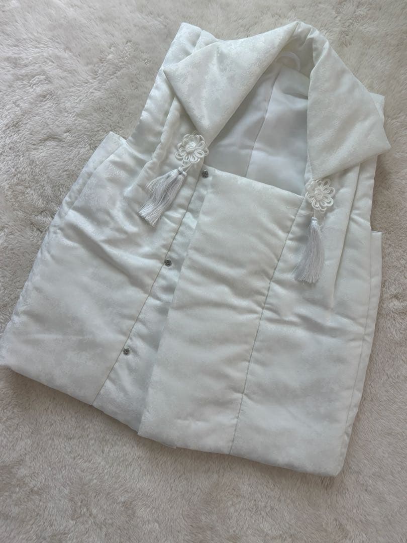 被布着 白・水色チェック 七五三　3歳男の子