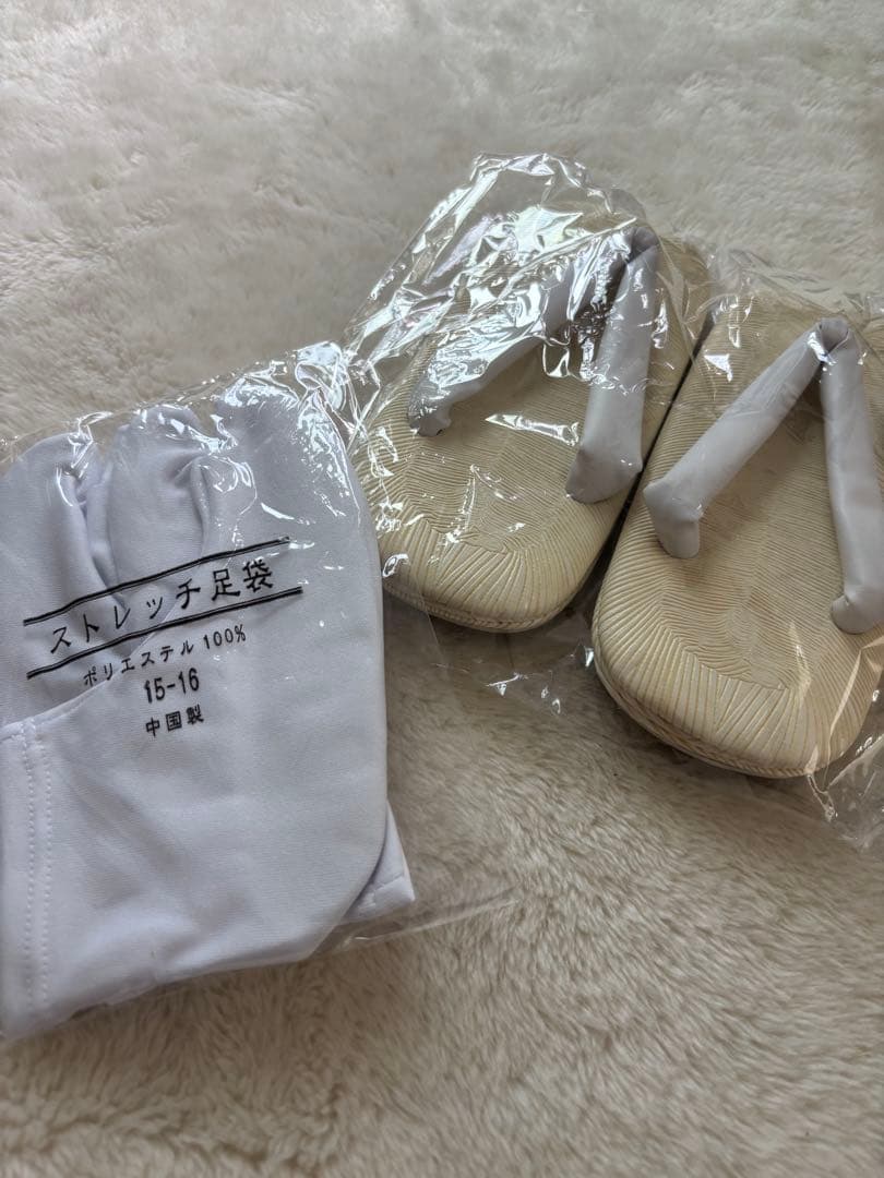 被布着 白・水色チェック 七五三　3歳男の子