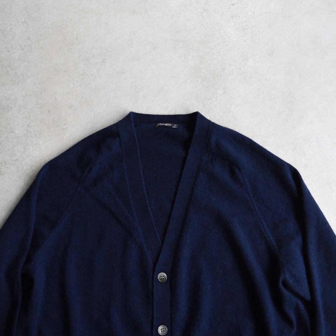 90s J.McLaughlin カシミアカーディガン ネイビー ヴィンテージ