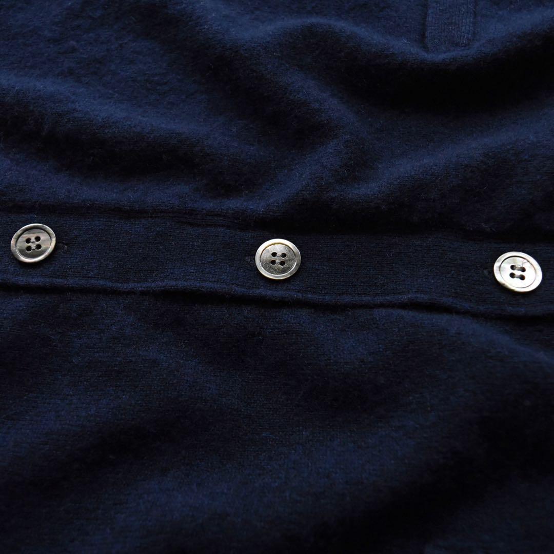 90s J.McLaughlin カシミアカーディガン ネイビー ヴィンテージ