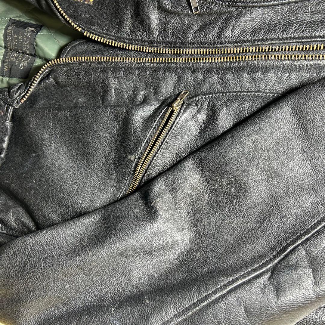 ウィルカーインダストリーズ　80s フライトジャケット　レザー B-37