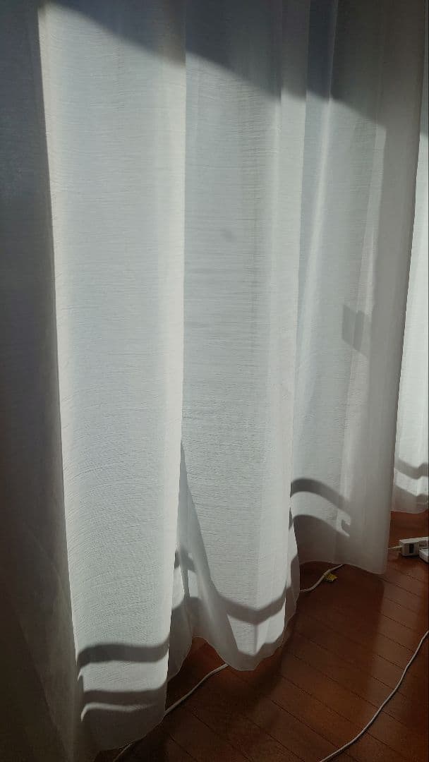 新品未使用 Nナチュレ レースカーテン 1.5倍ひだ UV加工 遮像 採光2枚