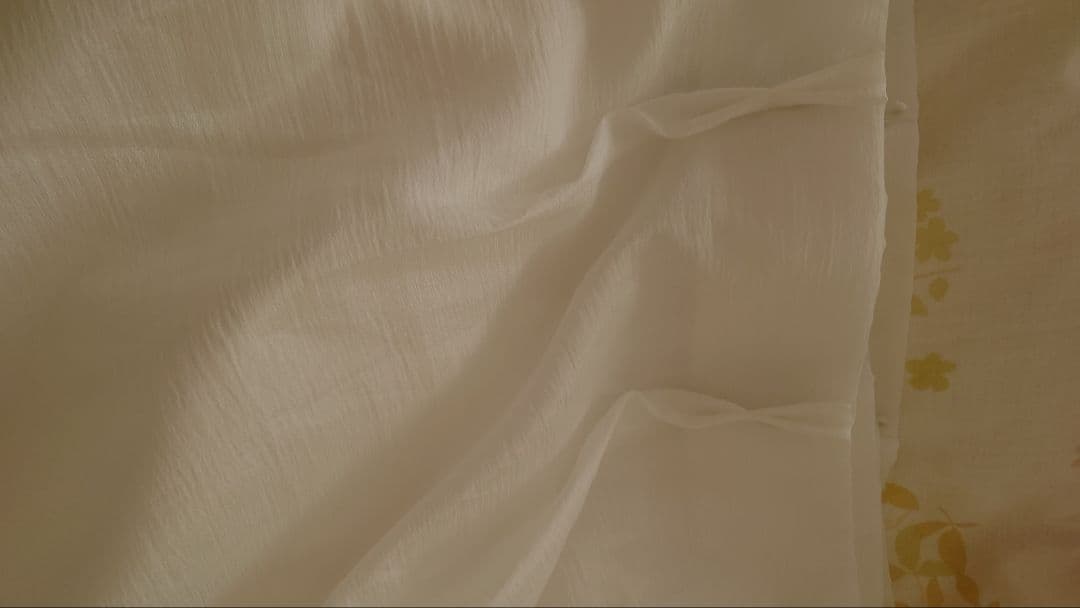 新品未使用 Nナチュレ レースカーテン 1.5倍ひだ UV加工 遮像 採光2枚