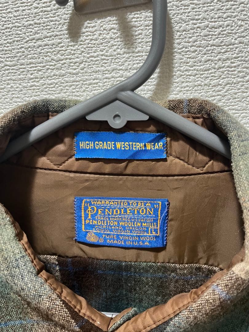 【激レア】PENDLETON ペンドルトン70s ウール　ウエスタン　オンブレL