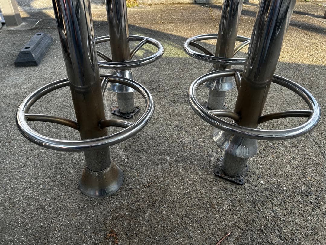 Coca-Cola ロゴ入りハイスツール 4脚セット　店舗　レトロ　丸椅子