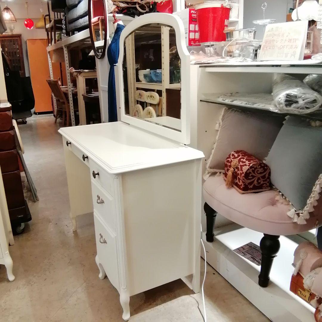 1+【2点セット】 セリーヌ ドレッサー チェア セット 東海家具 化粧台