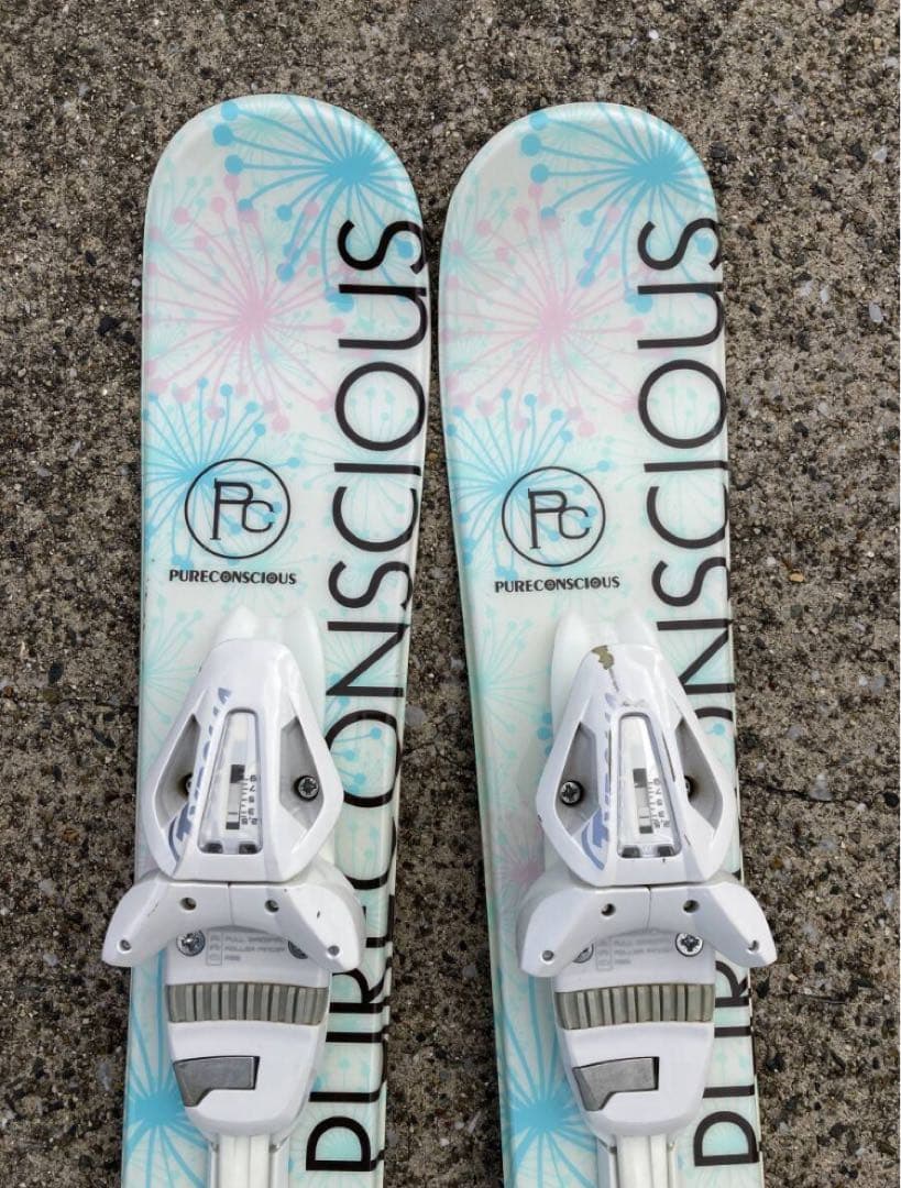 レディース用ショートスキー　ケース付き