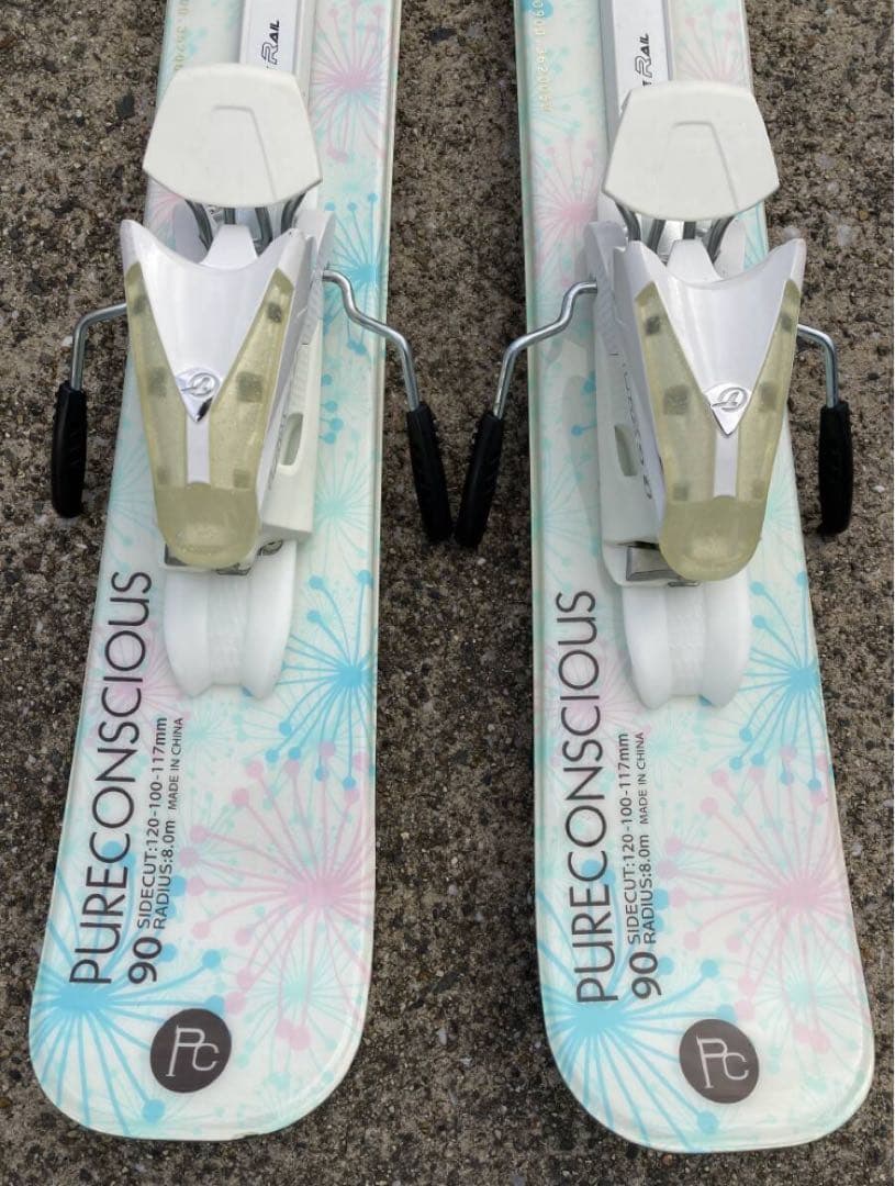 レディース用ショートスキー　ケース付き