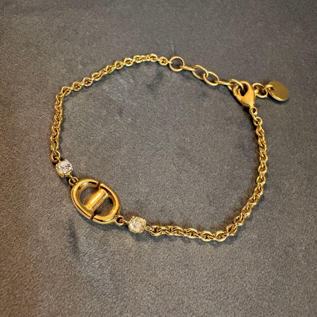 Dior CD Navゴールドカラーブレスレット