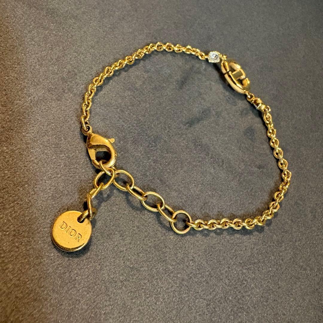 Dior CD Navゴールドカラーブレスレット
