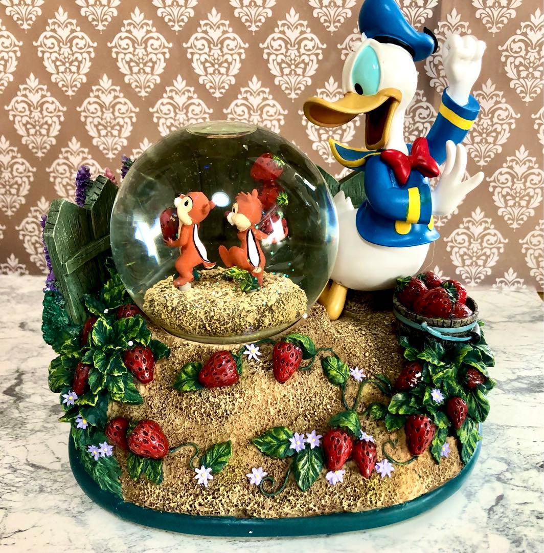 ディズニー　チップ＆デール ドナルド　スノードーム　置物　オブジェ　オルゴール