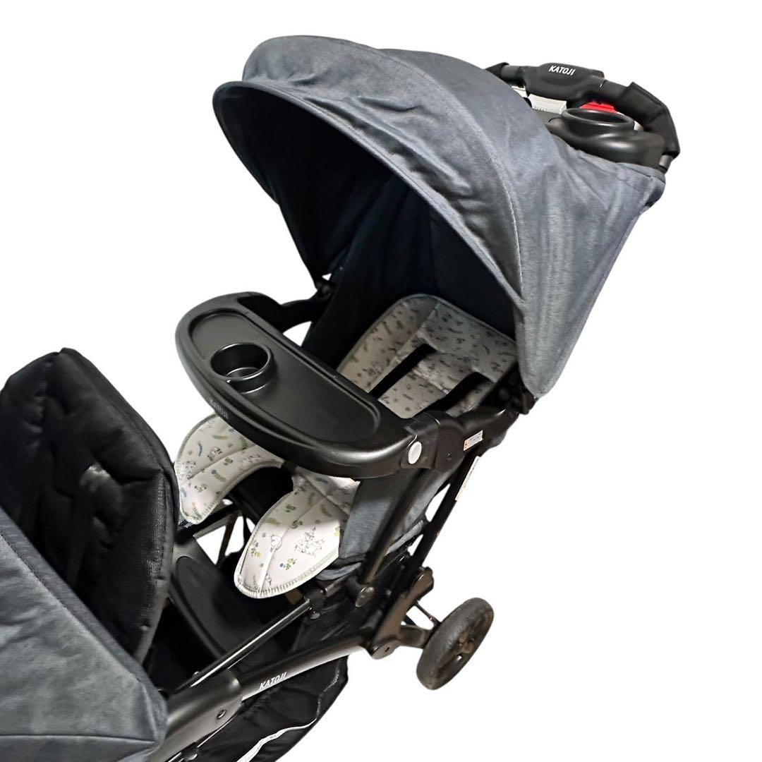 KATOJI カトージ 2人でゴーDX ベビーカー 新品レインカバー付き