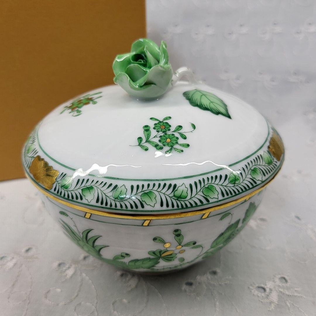 未使用✨高級✨ヘレンド インドの華 蓋付きボウル 小物入れ 箱